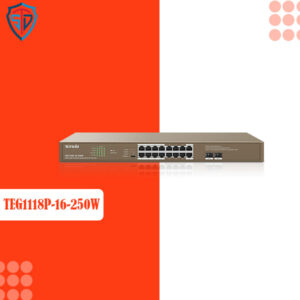 Tenda TEG1118P-16-250W Unmanaged Gigabit Ethernet Network Switch (10/100/1000), 16GE+2SFP Ethernet Switch with 16-Port PoE